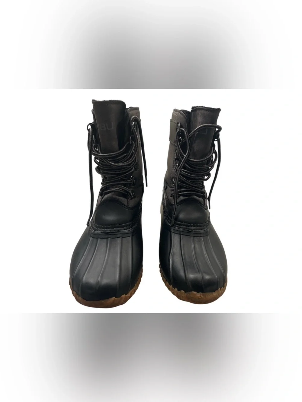JBU Nova Scotia Duck Boots - Women's Size 6.5M - Black/Gray - Faux Fur Lined